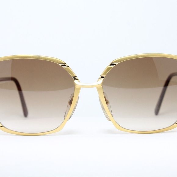 Helena Rubinstein Sunglasses Vintage HR2-02 Gold Square Rare Sunglasses - Picture 3 of 13